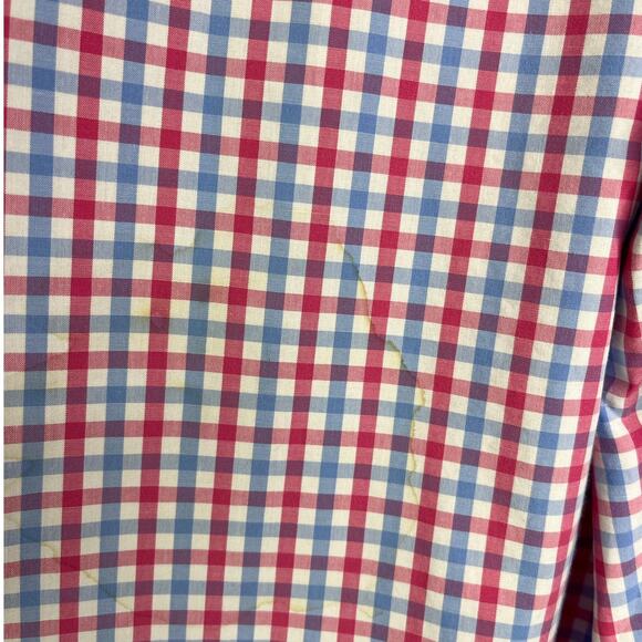 Oxford America Button Down Shirt Mens Large Multi Color Gingham Classic Preppy - Picture 8 of 11